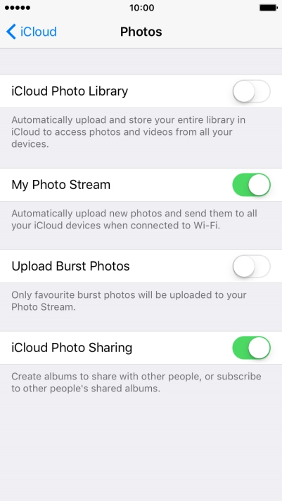 Press the indicator next to 