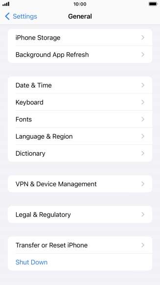 Press Transfer or Reset iPhone.