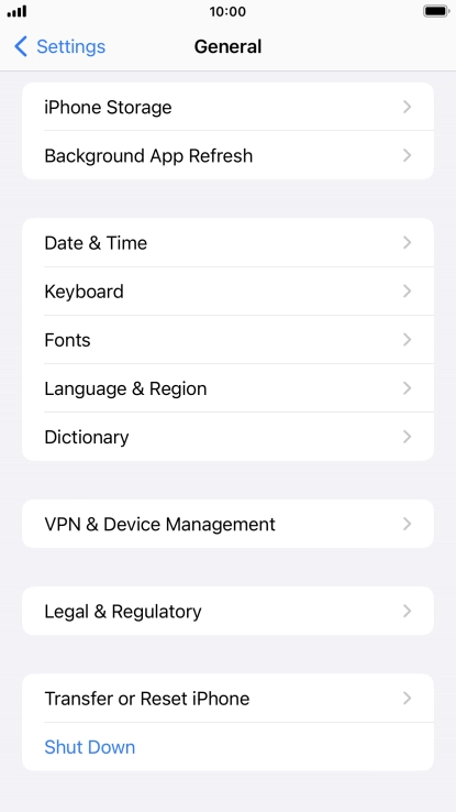 Press Transfer or Reset iPhone.
