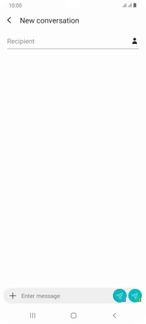 Press the search field and key in the first letters of the recipient's name.