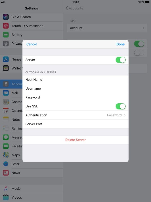 Press the indicator next to 