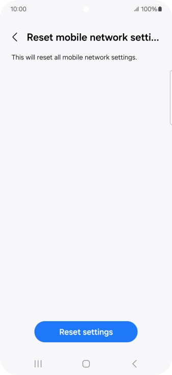 Press Reset settings.