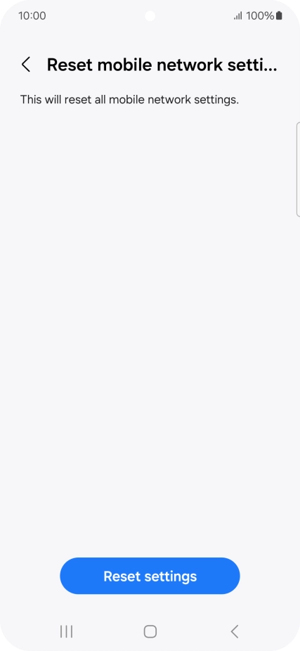 Press Reset settings.