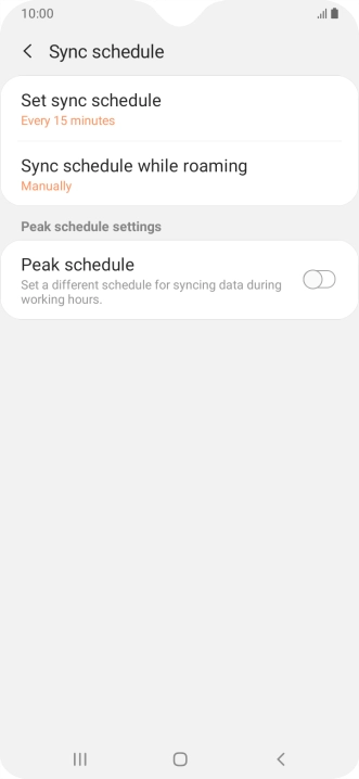 Press Set sync schedule.