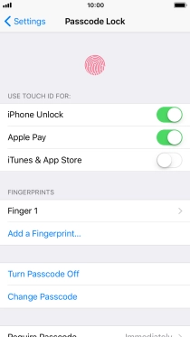 Press the indicator next to 