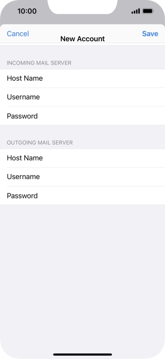 Press Save. Your email account has now been set up. To select more settings for incoming and outgoing server, proceed with the following steps.