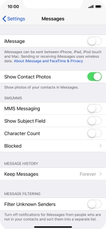 Press the indicator next to 