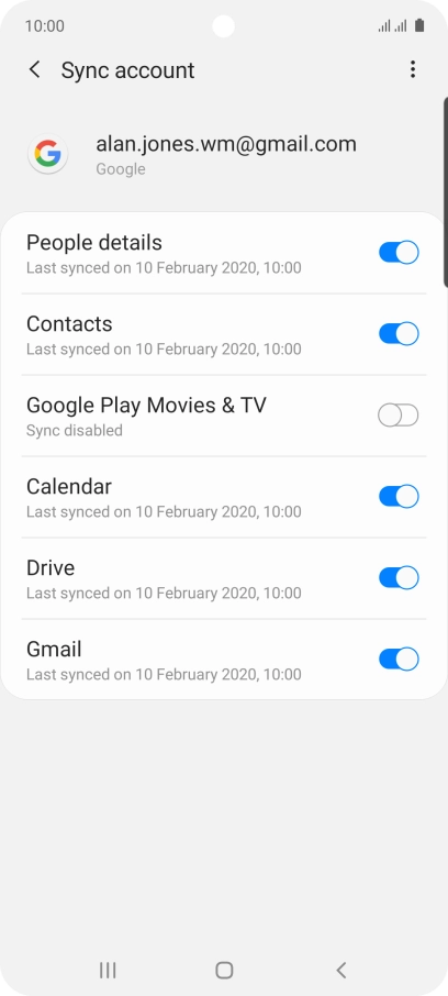 Press the Home key to return to the home screen.