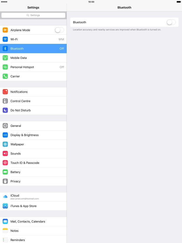 Press the indicator next to 