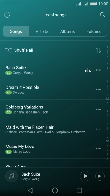 Press the required category.