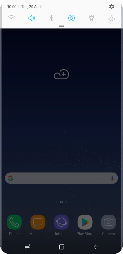 Press the settings icon.