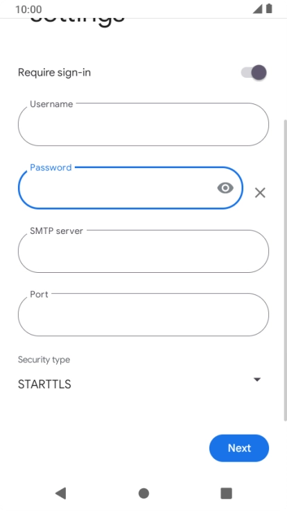 Press the field below 