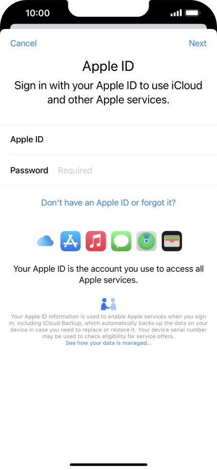 Press the field next to 