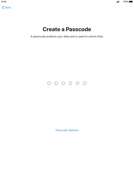 Press Passcode Options.