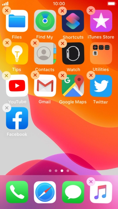 Press the delete icon next to the required app.