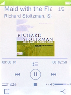 Press Navigation key right to go to the next audio file.