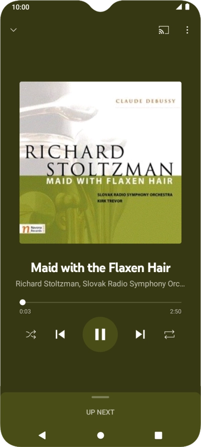 Press arrow right to go to the next audio file.
