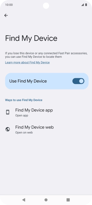 Press the Home key to return to the home screen.
