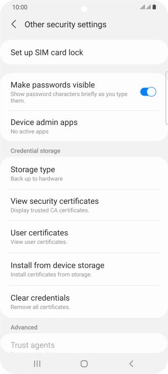 Press Set up SIM card lock.