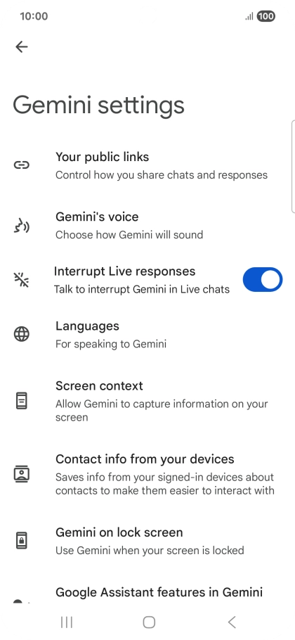Follow the instructions on the screen to select the required settings.