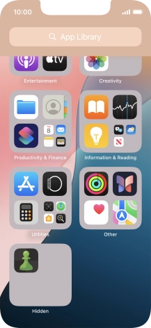 Press and hold the required app.