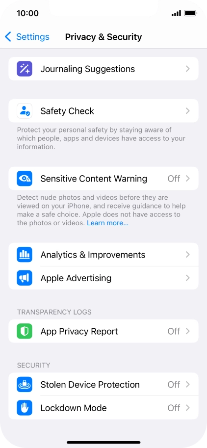 Press App Privacy Report.