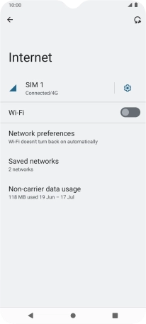 Press the indicator next to 
