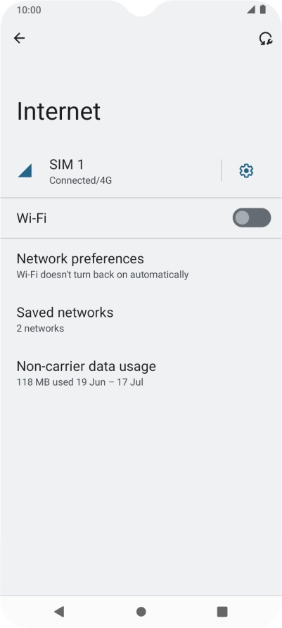 Press the indicator next to 
