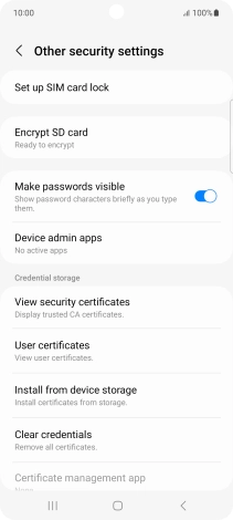 Press Set up SIM card lock.