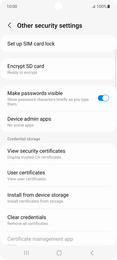 Press Set up SIM card lock.
