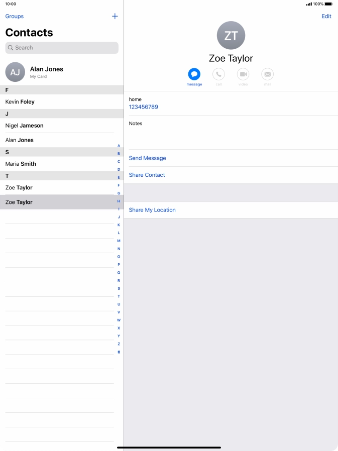 Slide your finger upwards starting from the bottom of the screen to return to the home screen.