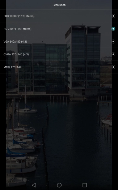 Press the required setting.