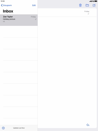 Press the new email message icon.