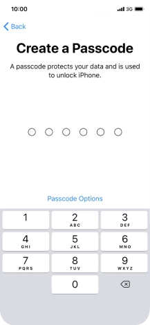 Press Passcode Options.