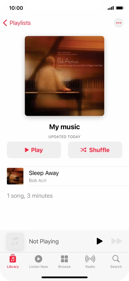 Go to the required category or playlist and press the required audio file.