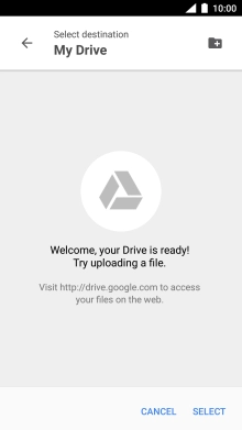 To create a new folder, press the new folder icon and follow the instructions on the screen to create a new folder.