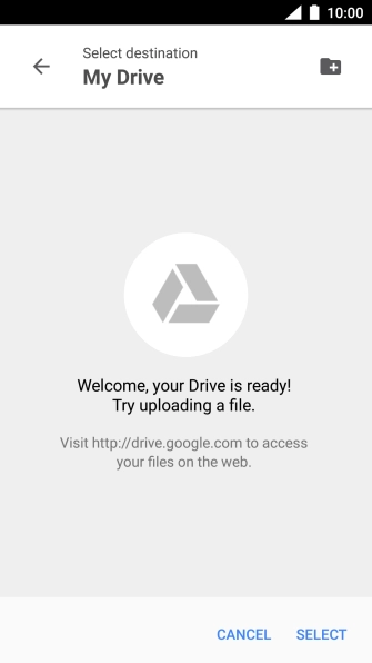 To create a new folder, press the new folder icon and follow the instructions on the screen to create a new folder.