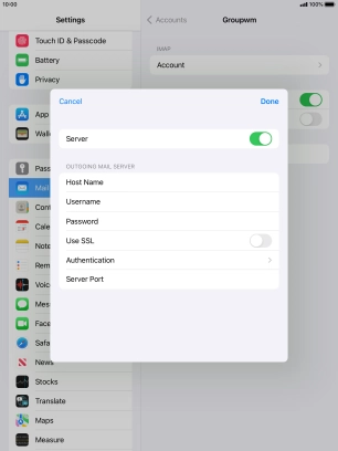 Press Authentication.