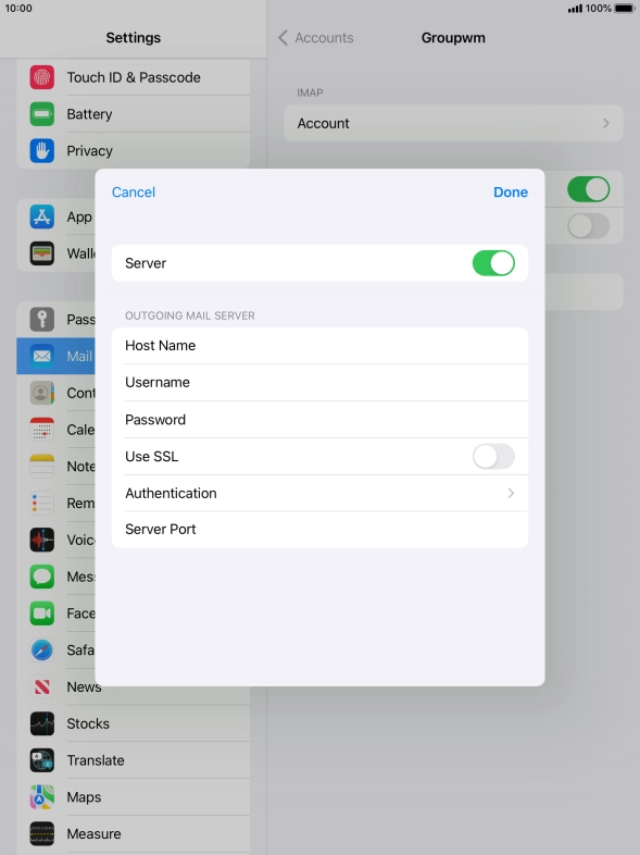 Press Authentication.