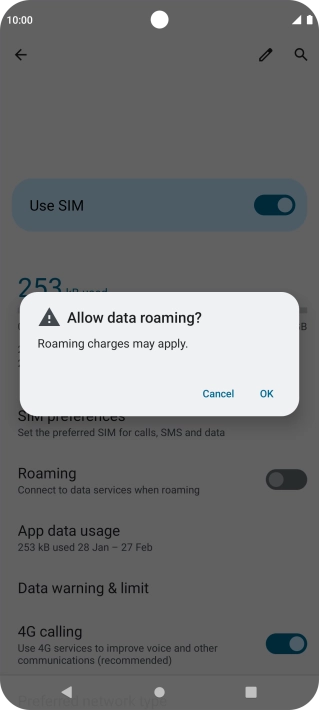 If you turn on the function, press OK.