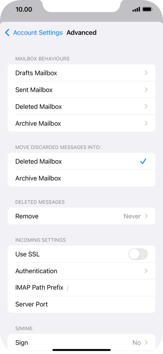 Press the indicator next to 