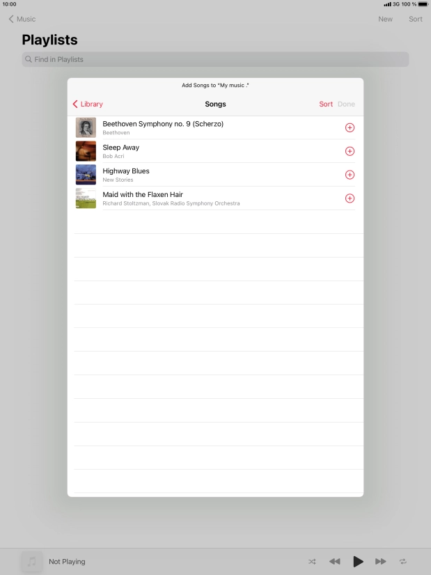 Go to the required category and press the required audio file.