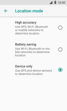 If you select High accuracy, your phone can find your exact position using the GPS satellites, the mobile network and nearby Wi-Fi networks. Satellite-based GPS requires a clear view of the sky.