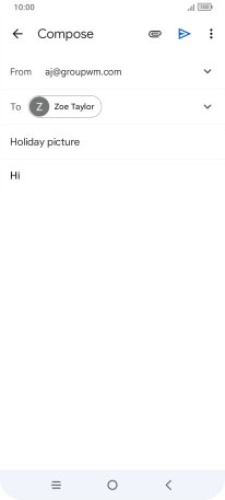 Press the attachment icon.