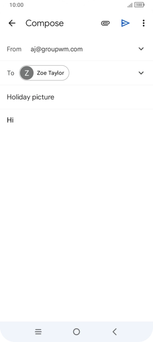 Press the attachment icon.