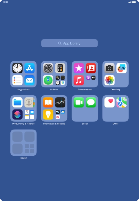The app is now placed in the Hidden folder in the App Library.