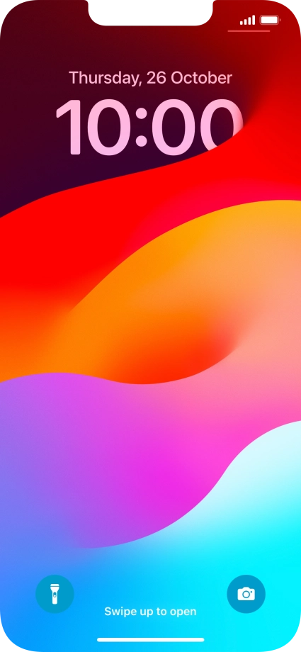 Press and hold anywhere on the lock screen.