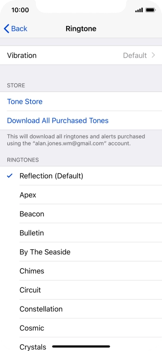 Press the required ring tones to hear them.