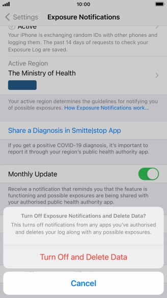 Press Turn off and Delete Data.