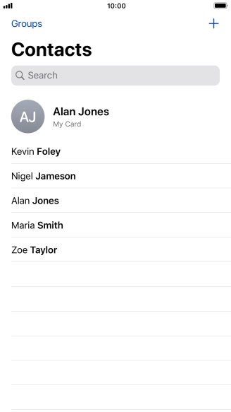 Press the new contact icon.